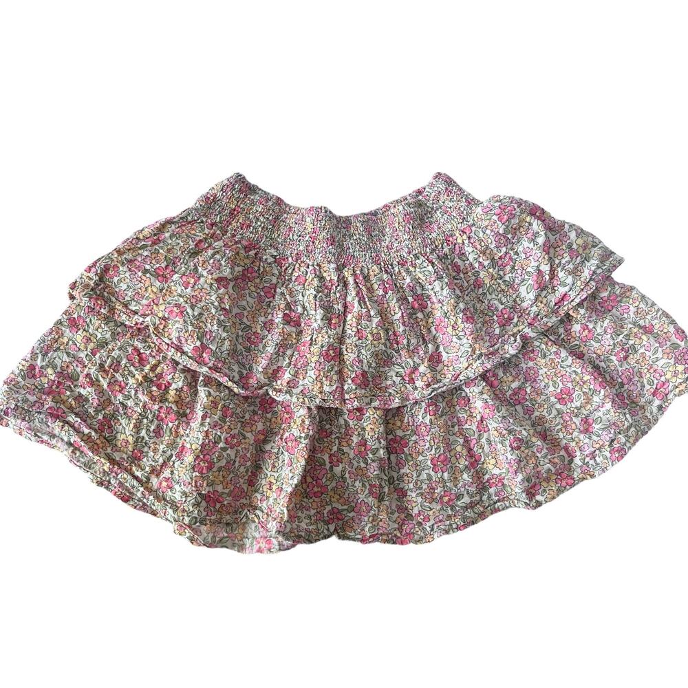 Zara girls ruffled floral skirt size 4-5